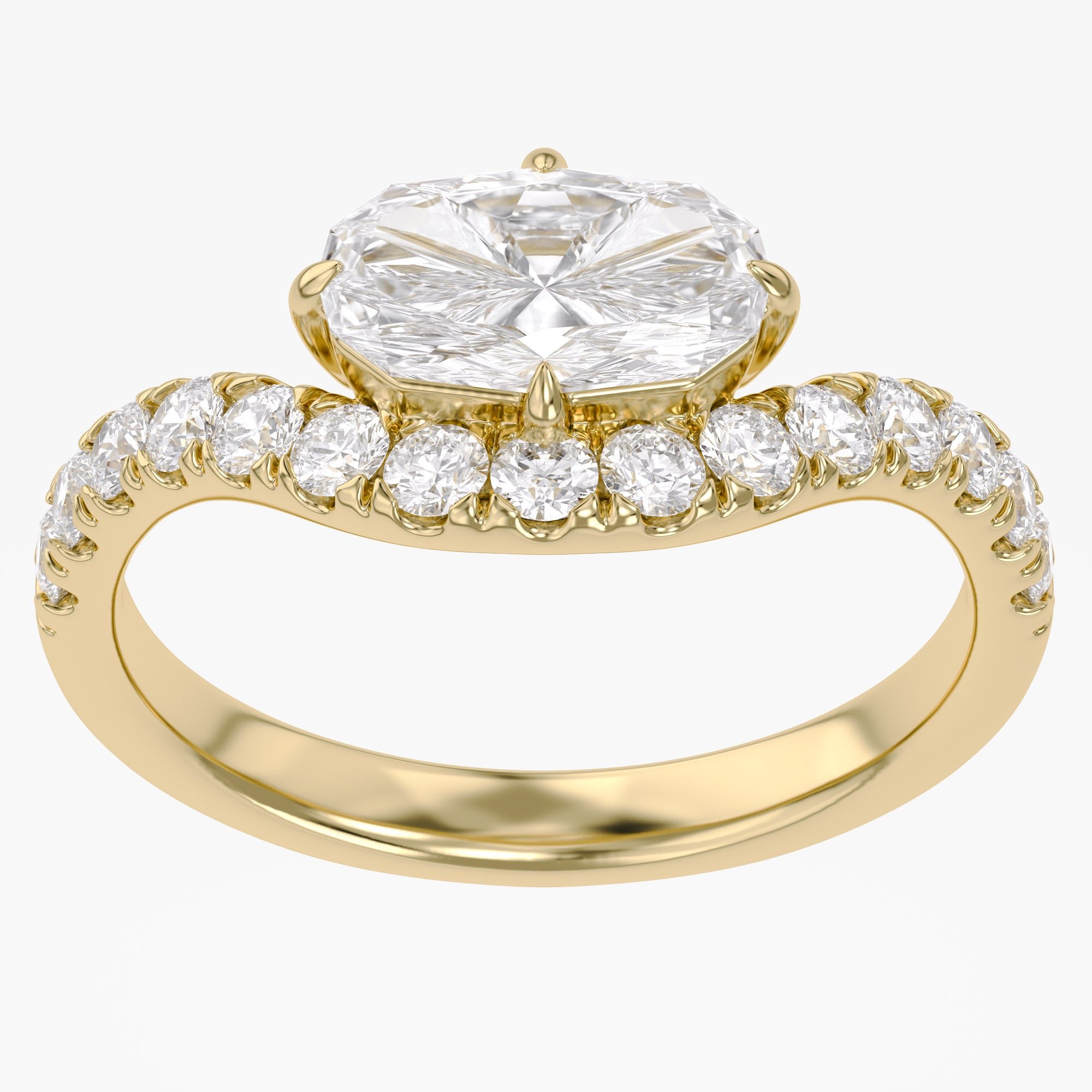 1.50 Carat Lab Grown Diamond Halo Solitaire Engagement Ring