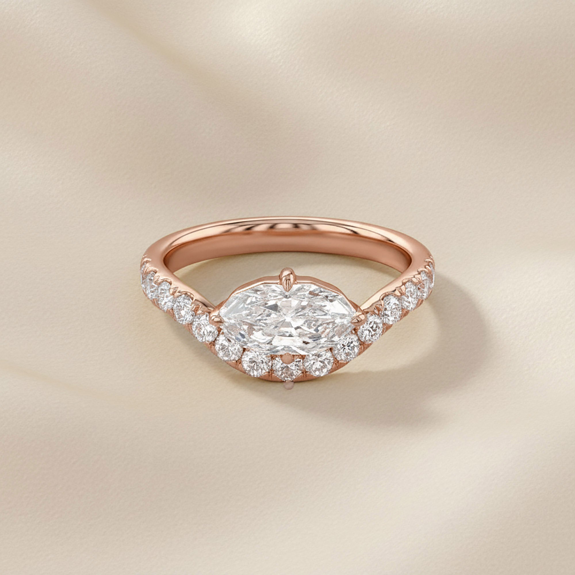 1.50 Carat Lab Grown Diamond Twisted Engagement Ring
