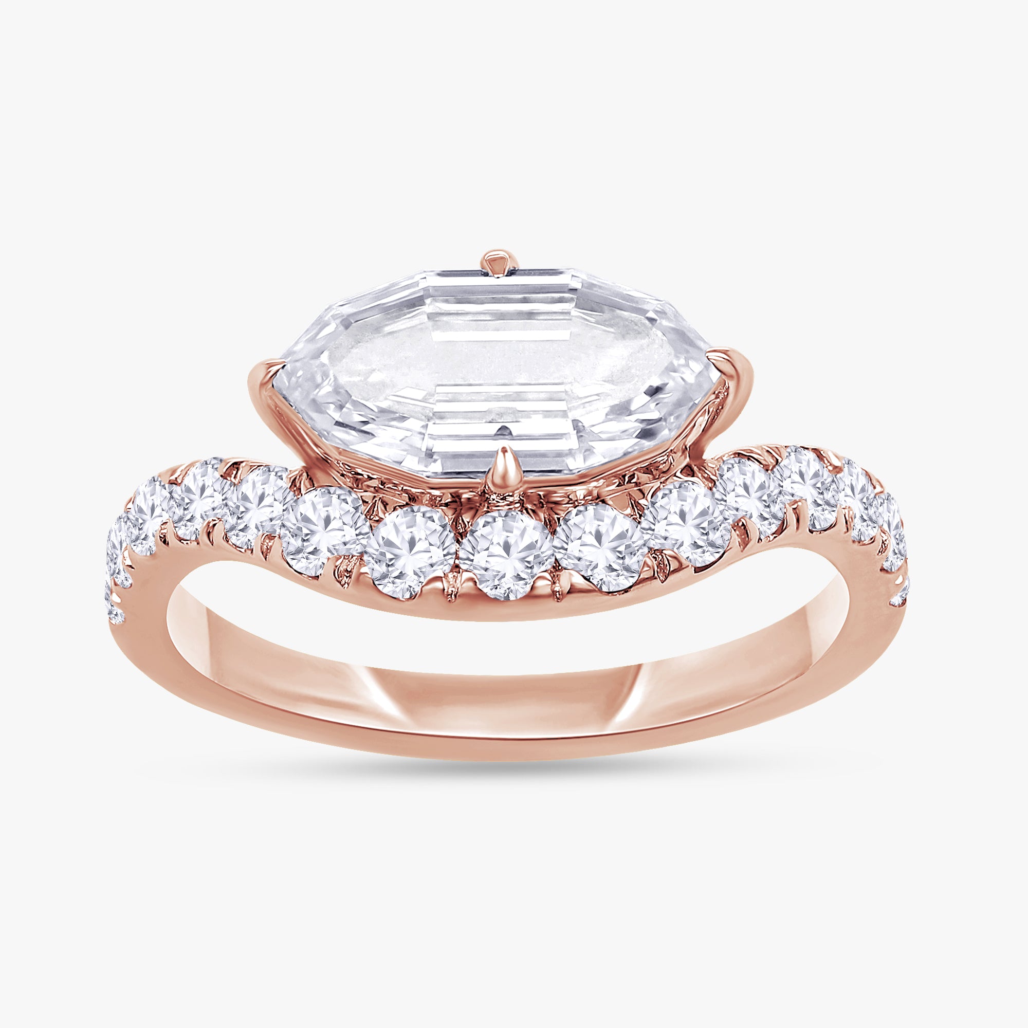 1.50 Carat Lab Grown Diamond Twisted Engagement Ring