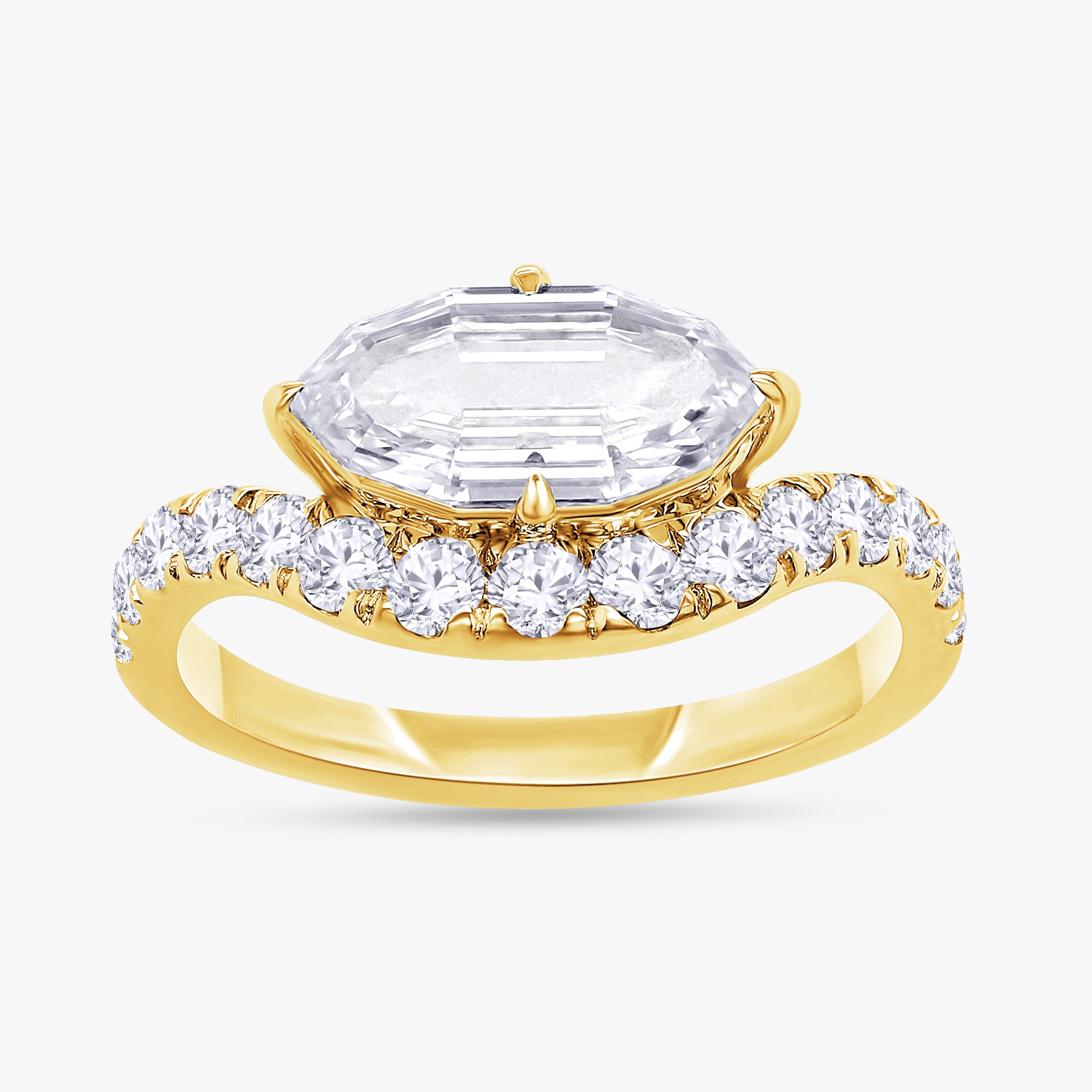 1.50 Carat Lab Grown Diamond Twisted Engagement Ring