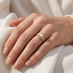 1.50 Carat Lab Grown Diamond Twisted Engagement Ring