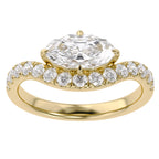 1.50 Carat Lab Grown Diamond Twisted Engagement Ring