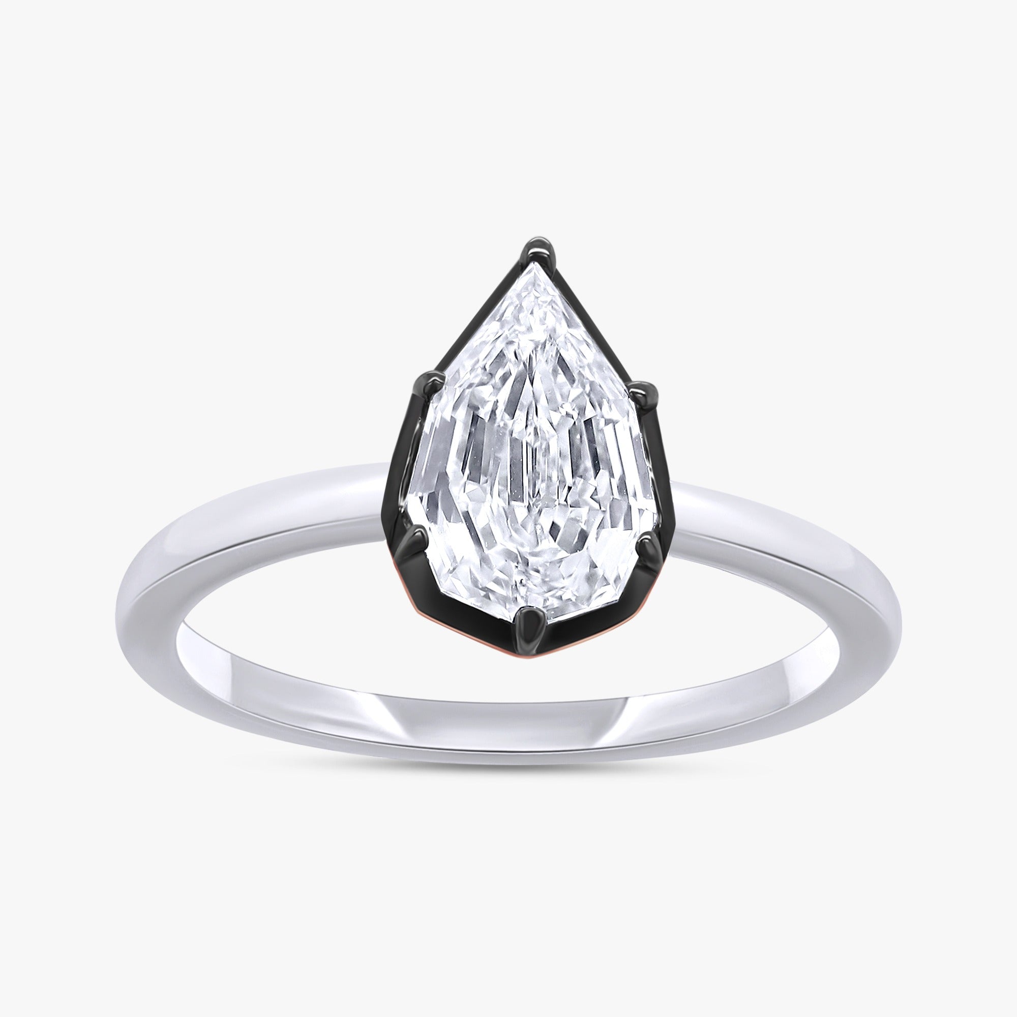 1.02 Carat Pear Shaped  Lab Grown Diamond Solitaire Ring