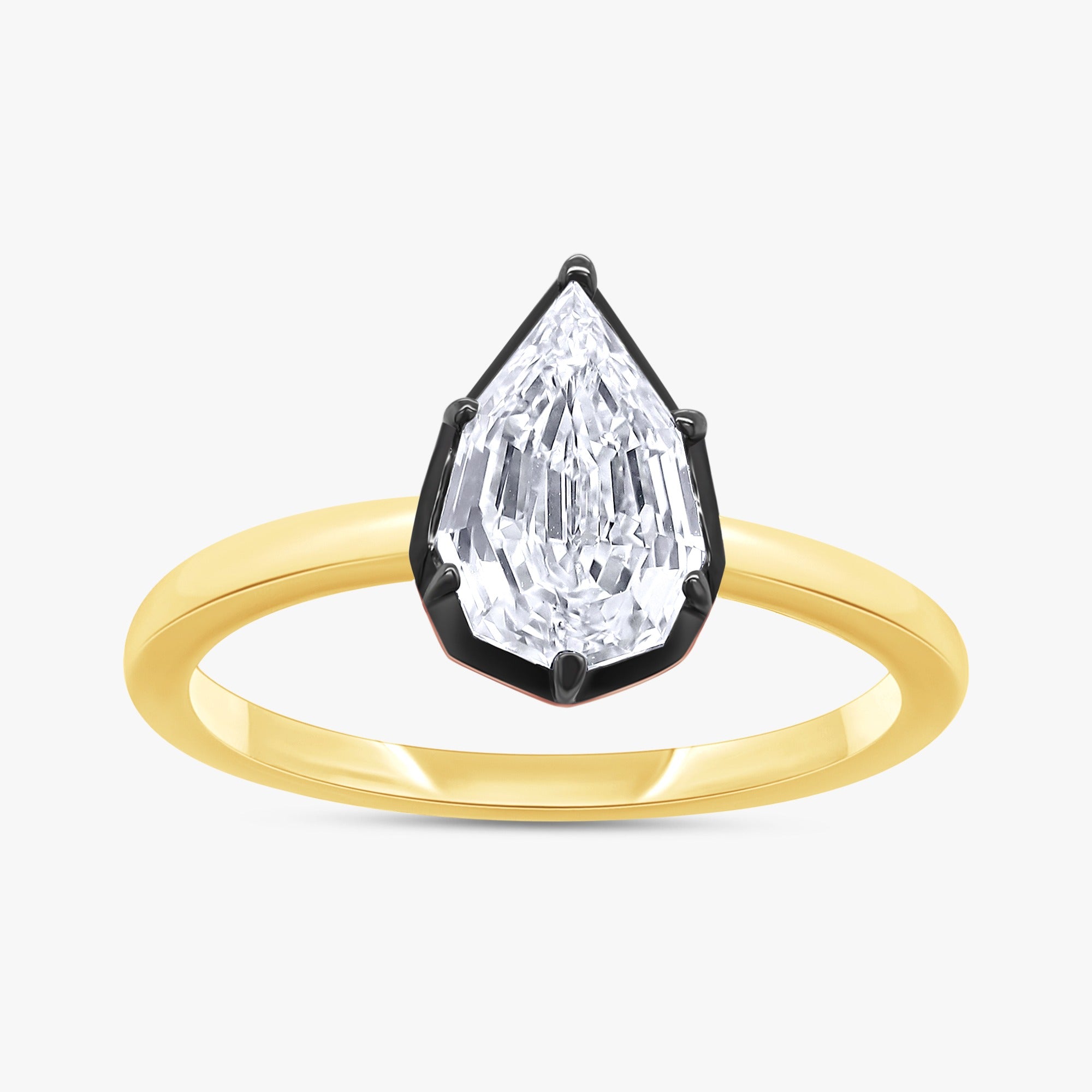 1.02 Carat Pear Shaped  Lab Grown Diamond Solitaire Ring