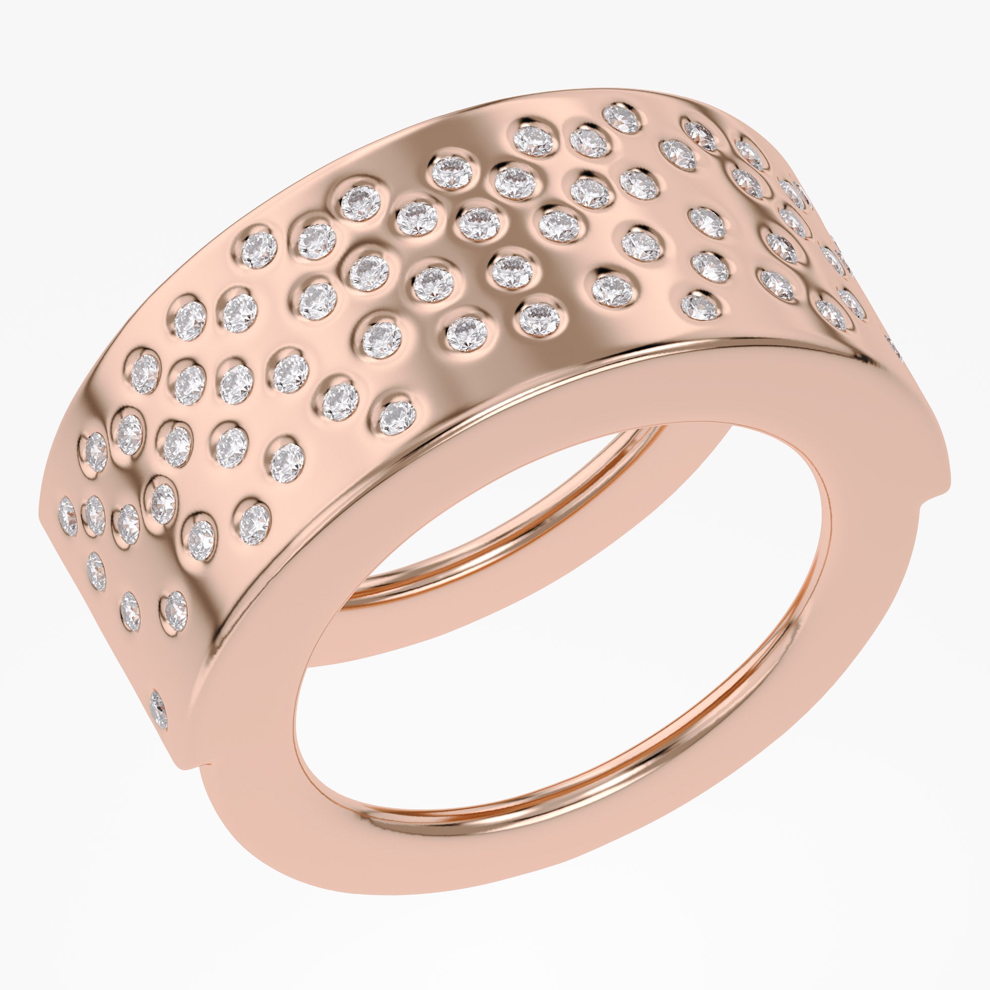 0.65 Carat Round Cut Lab Grown Diamond Oura Engagement Ring