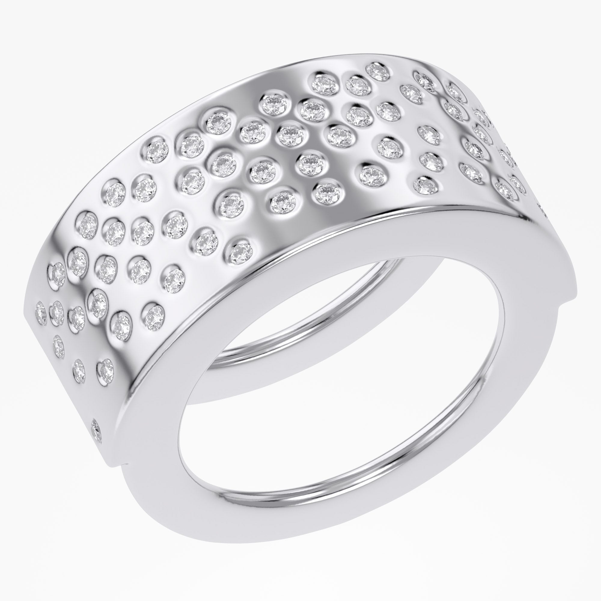 0.65 Carat Round Cut Lab Grown Diamond Oura Engagement Ring