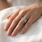 0.65 TCW  Round Cut Lab Grown Diamond Oura Engagement Ring
