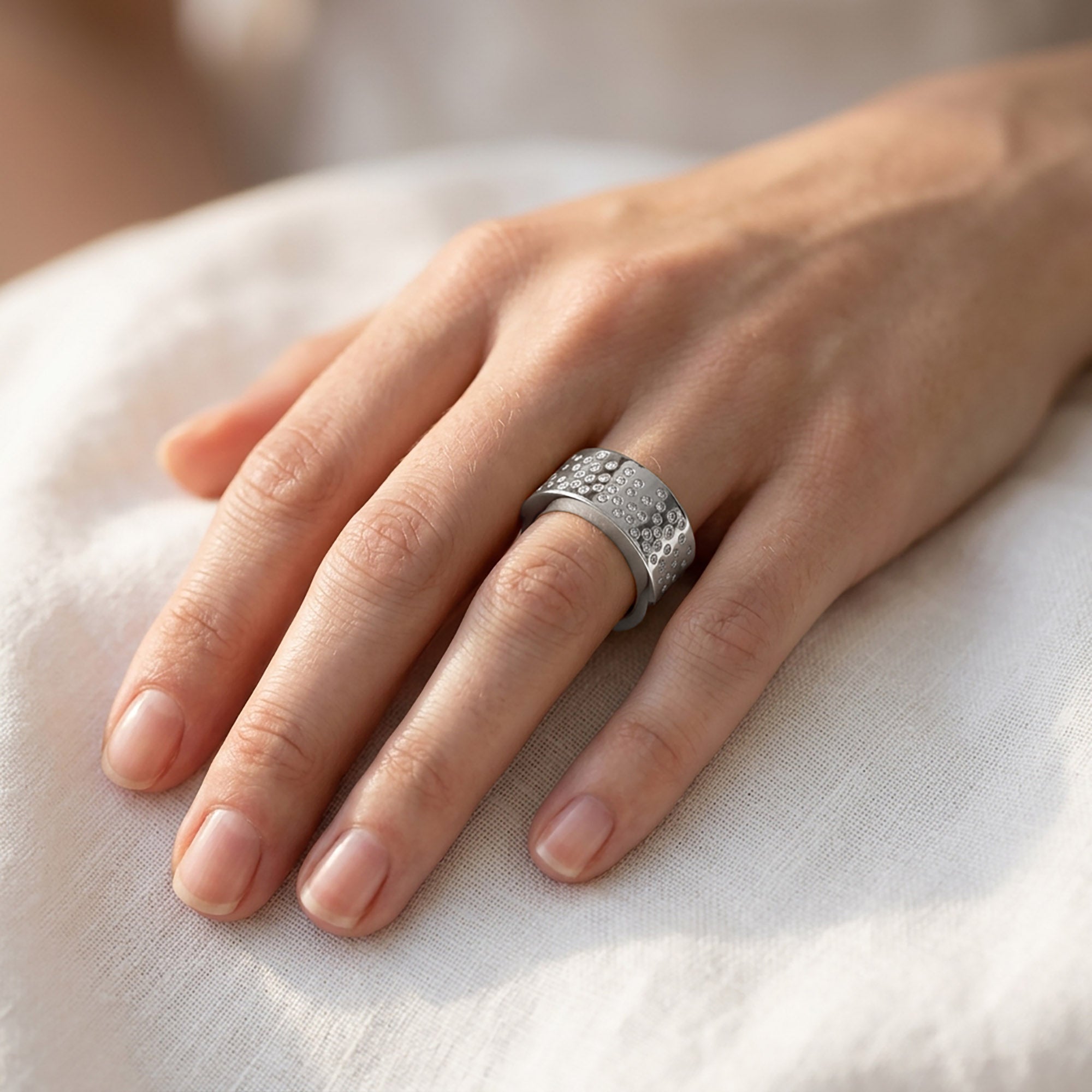 0.65 Carat Round Cut Lab Grown Diamond Oura Engagement Ring