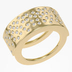 0.65 TCW  Round Cut Lab Grown Diamond Oura Engagement Ring