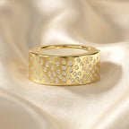 0.65 TCW  Round Cut Lab Grown Diamond Oura Engagement Ring