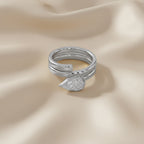 1.00 Carat Pear Shape Lab Grown Diamond Spiral Engagement Ring