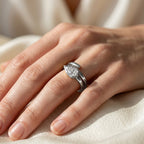 1.00 Carat Pear Shape Lab Grown Diamond Spiral Engagement Ring