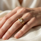 1.00 Carat Pear Shape Lab Grown Diamond Spiral Engagement Ring
