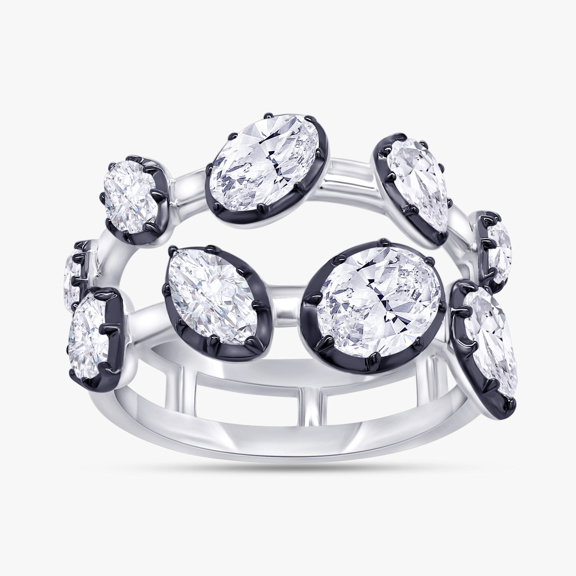 2.25 Carat Mixed Lab Grown Diamond Cut Ring