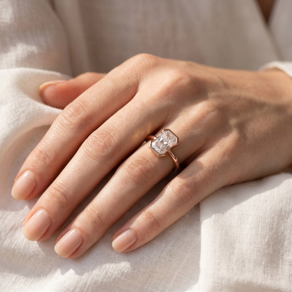 2.00 Carat Radiant Cut Lab Grown Diamond Solitaire Engagement Ring