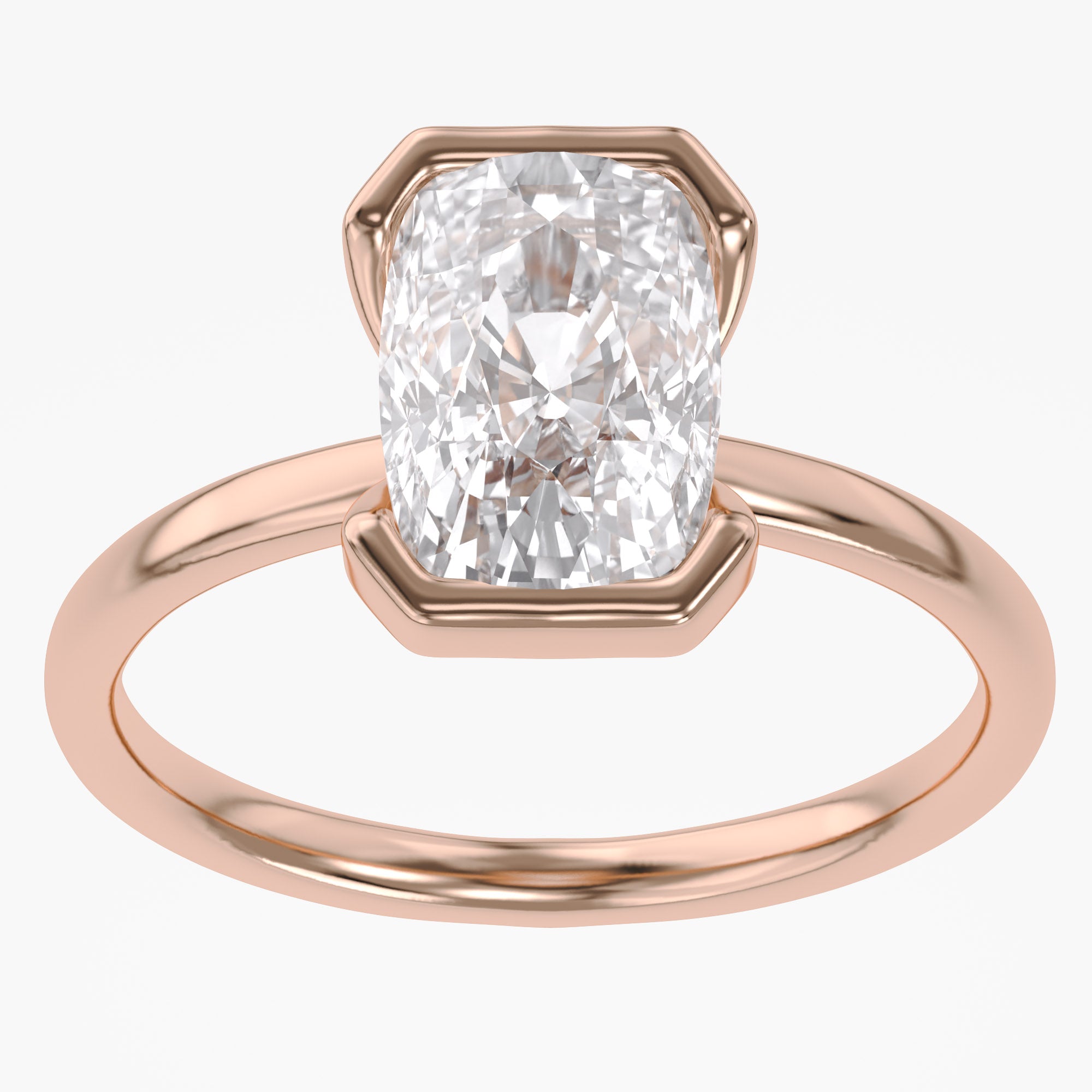 2.00 Carat Radiant Cut Lab Grown Diamond Solitaire Engagement Ring