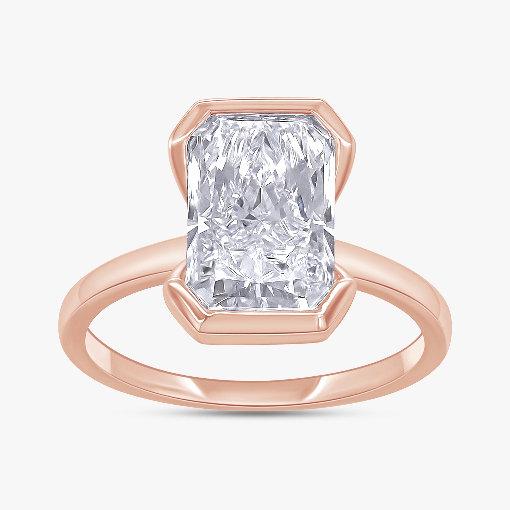 2.00 Carat Radiant Cut Lab Grown Diamond Solitaire Engagement Ring