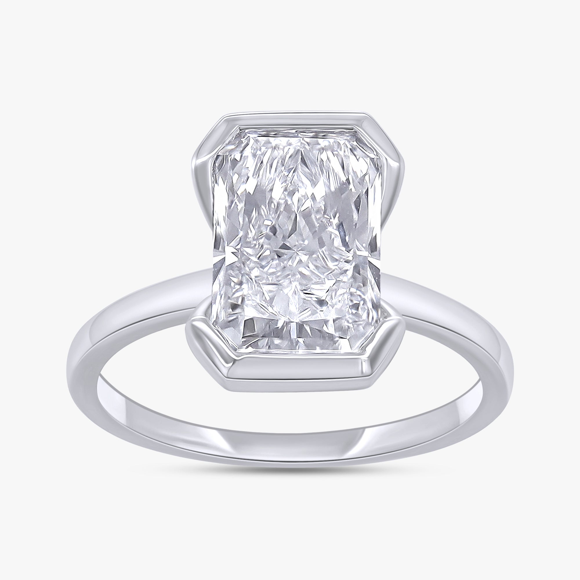 2.00 Carat Radiant Cut Lab Grown Diamond Solitaire Engagement Ring