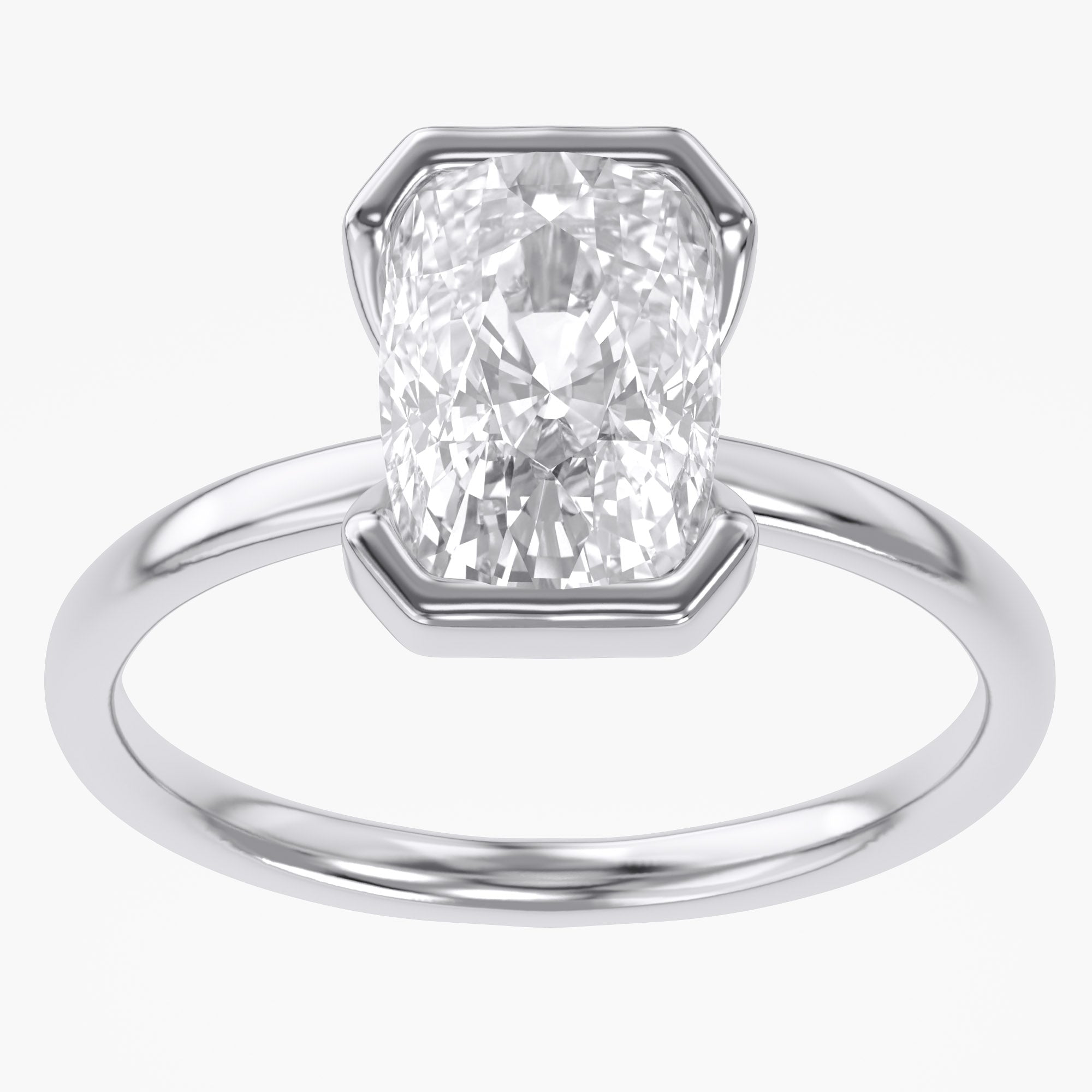 2.00 Carat Radiant Cut Lab Grown Diamond Solitaire Engagement Ring
