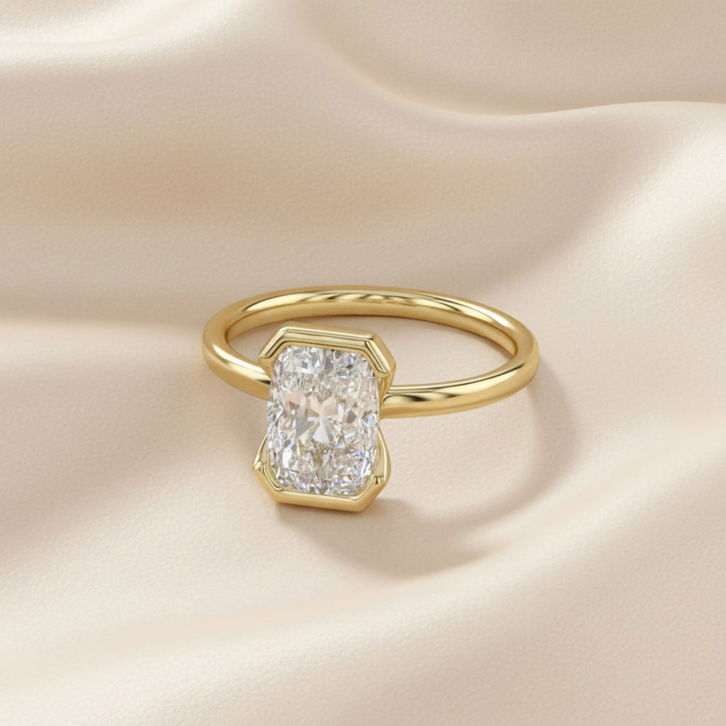 2.00 Carat Radiant Cut Lab Grown Diamond Solitaire Engagement Ring