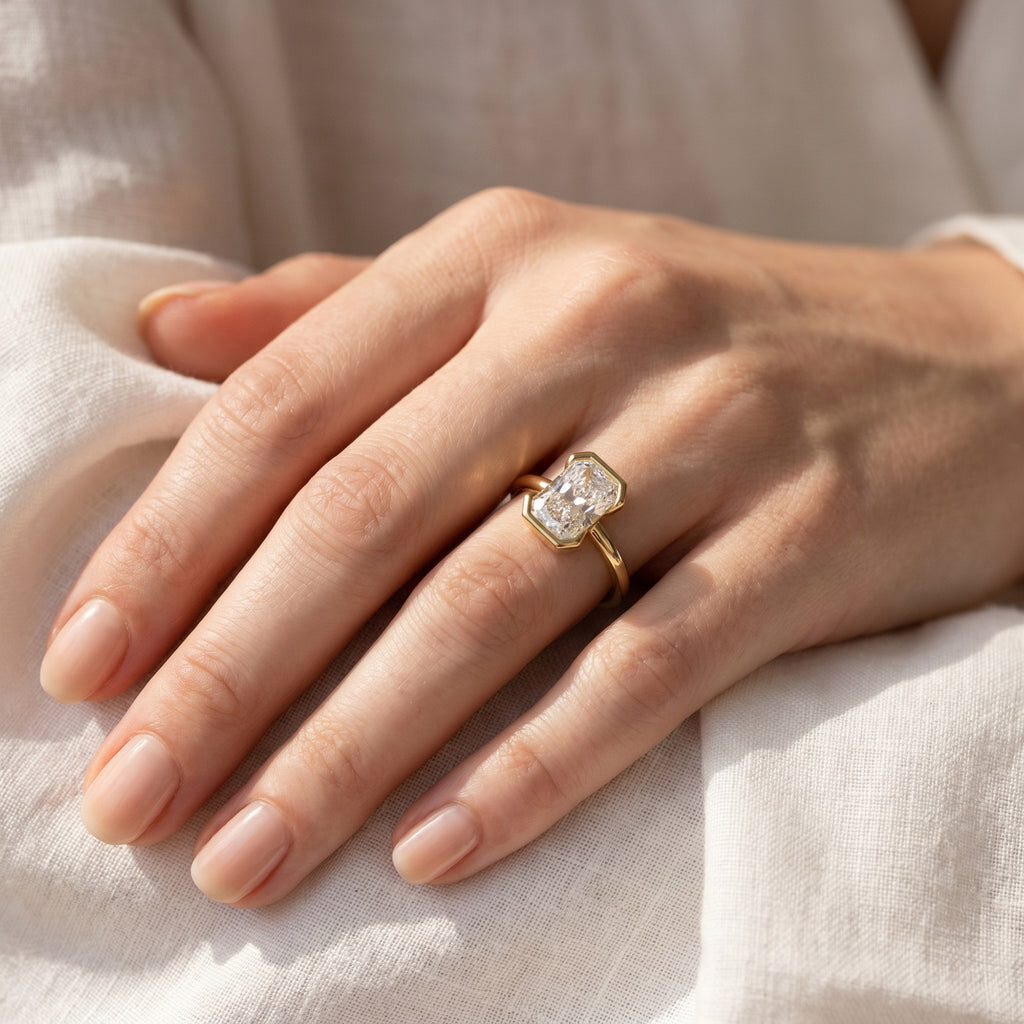 2.00 Carat Radiant Cut Lab Grown Diamond Solitaire Engagement Ring