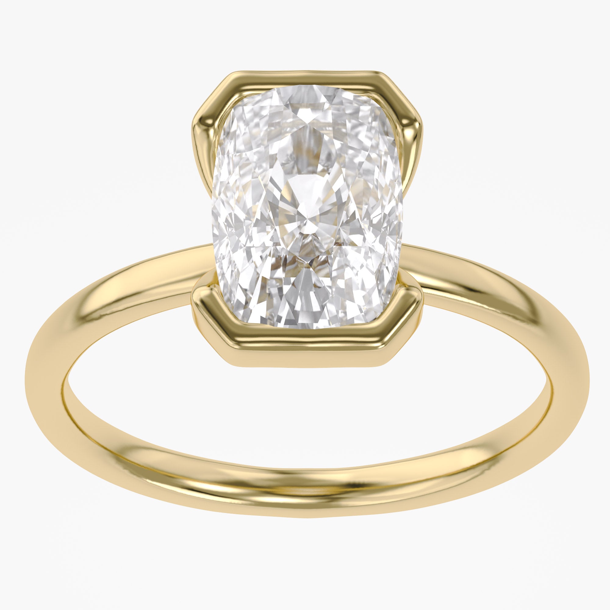 2.00 Carat Radiant Cut Lab Grown Diamond Solitaire Engagement Ring