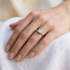 1.00 Carat Radiant Cut Lab Grown Diamond Georgian Engagement Ring