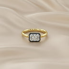 1.00 Carat Radiant Cut Lab Grown Diamond Georgian Engagement Ring