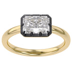 1.00 Carat Radiant Cut Lab Grown Diamond Georgian Engagement Ring
