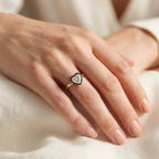 1.00 Carat Heart Shape Lab Grown Diamond Georgian Engagement Ring