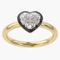 1.00 Carat Heart Shape Lab Grown Diamond Georgian Engagement Ring