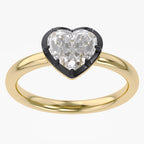 1.00 Carat Heart Shape Lab Grown Diamond Georgian Engagement Ring
