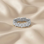 2.50 Carat Marquise and Round Cut Lab Grown Diamond Full Eternity Ring
