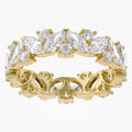 2.50 Carat Marquise and Round Cut Lab Grown Diamond Full Eternity Ring