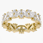2.50 Carat Marquise and Round Cut Lab Grown Diamond Full Eternity Ring