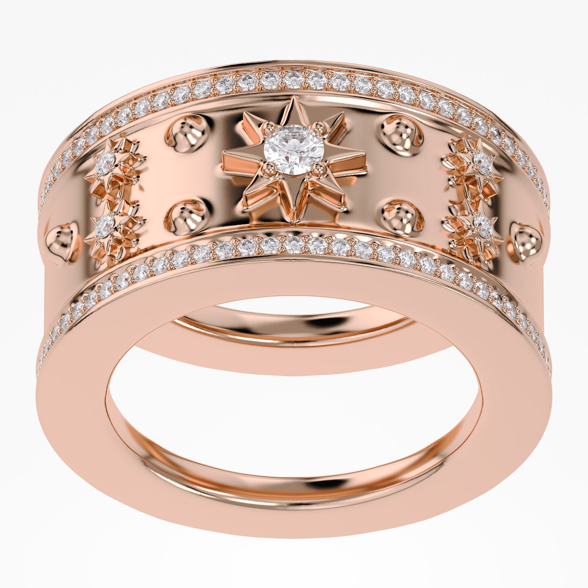 0.40 Carat Round Cut Lab Grown Diamond Oura Ring Jackets