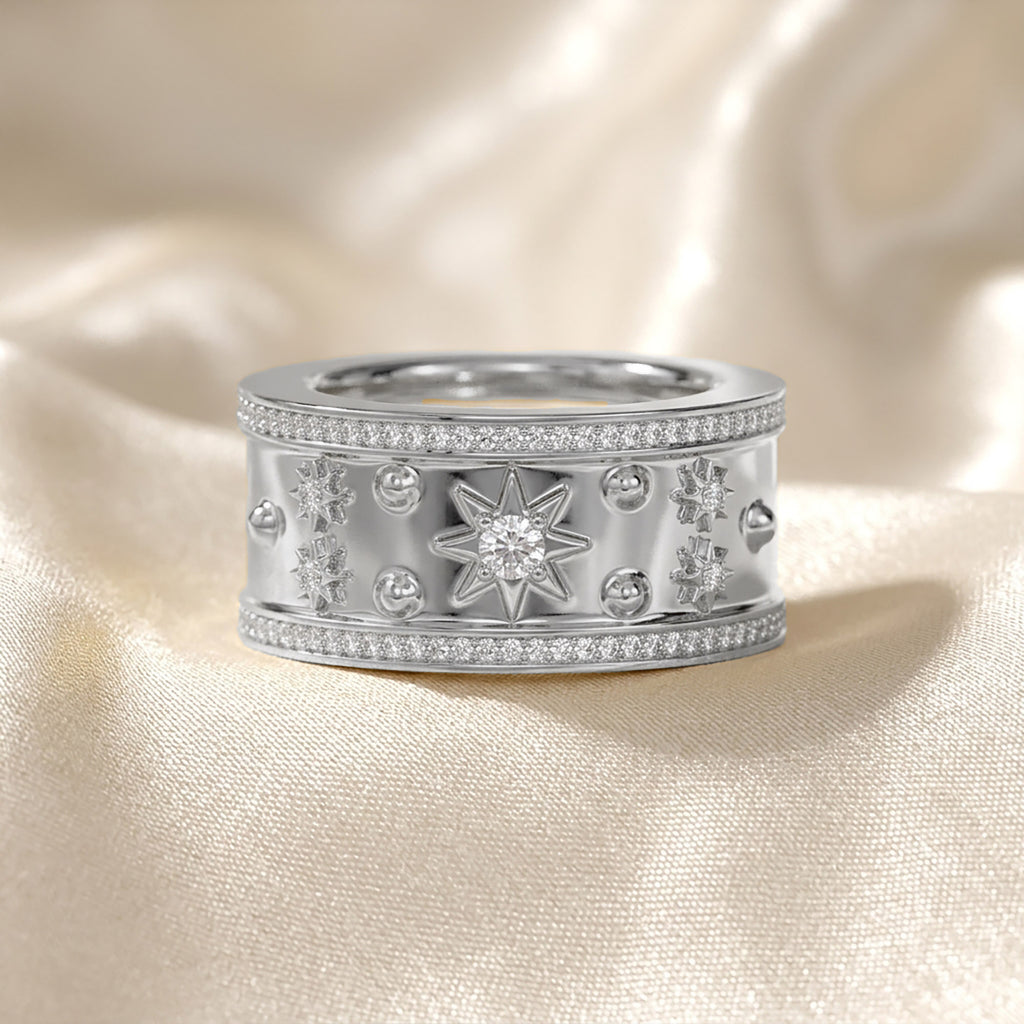 0.40 Carat Round Cut Lab Grown Diamond Oura Ring Jackets