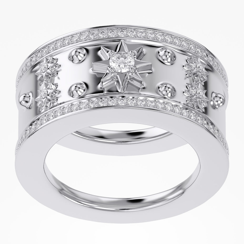 0.40 Carat Round Cut Lab Grown Diamond Oura Ring Jackets