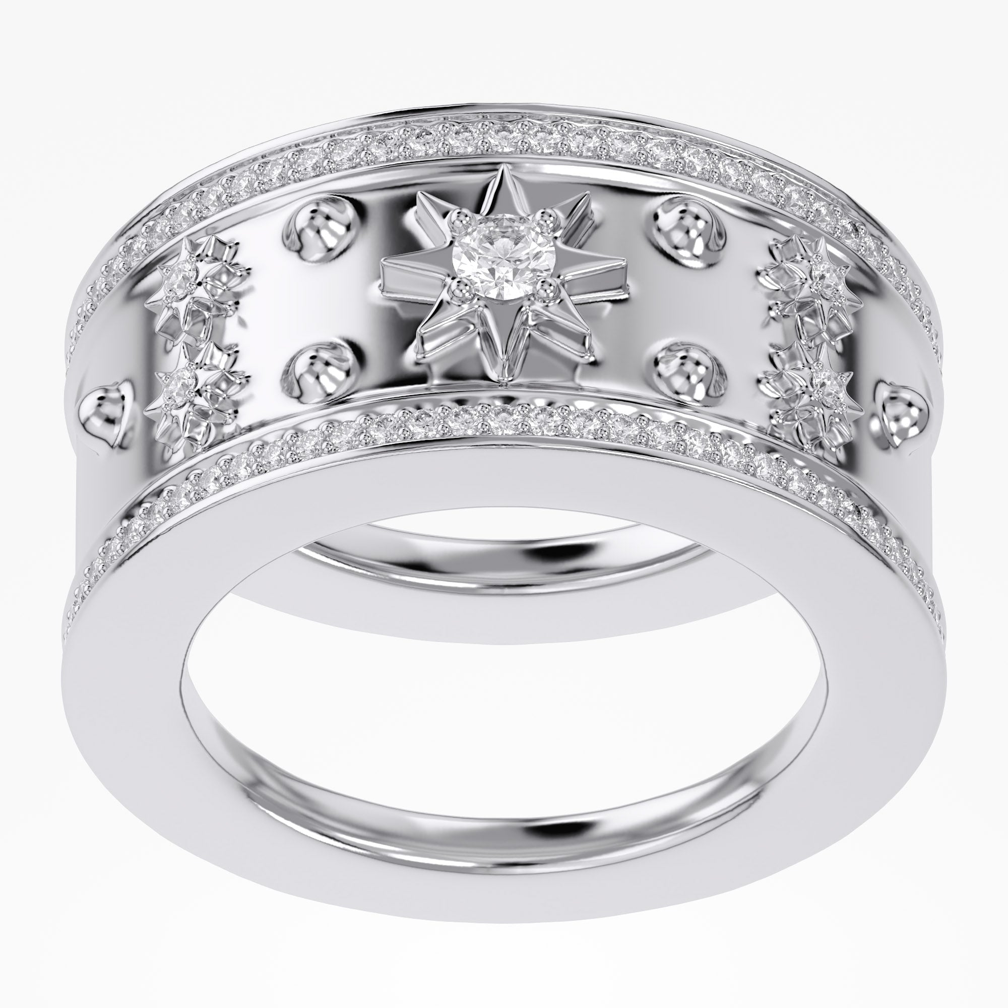 0.40 Carat Round Cut Lab Grown Diamond Oura Ring Jackets