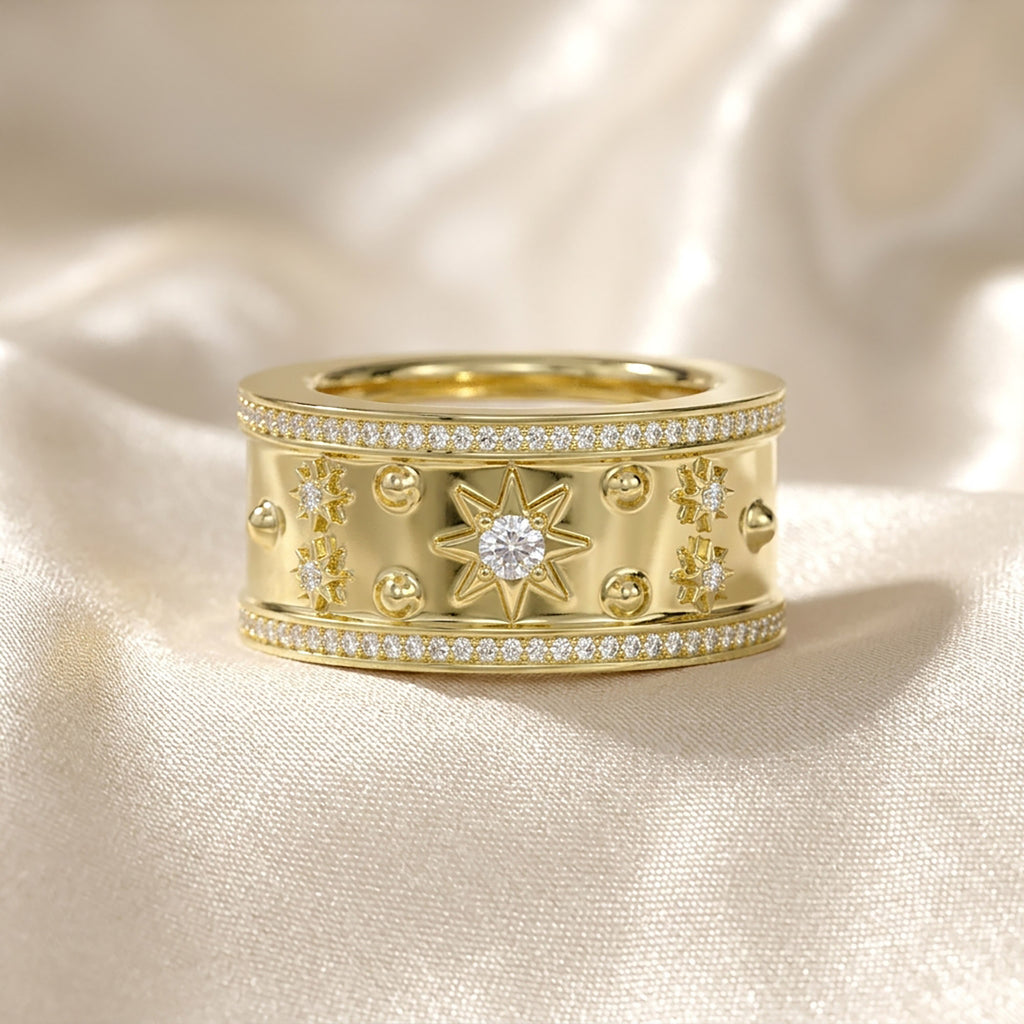 0.40 Carat Round Cut Lab Grown Diamond Oura Ring Jackets
