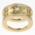0.40 Carat Round Cut Lab Grown Diamond Oura Ring Jackets
