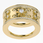 0.40 Carat Round Cut Lab Grown Diamond Oura Ring Jackets