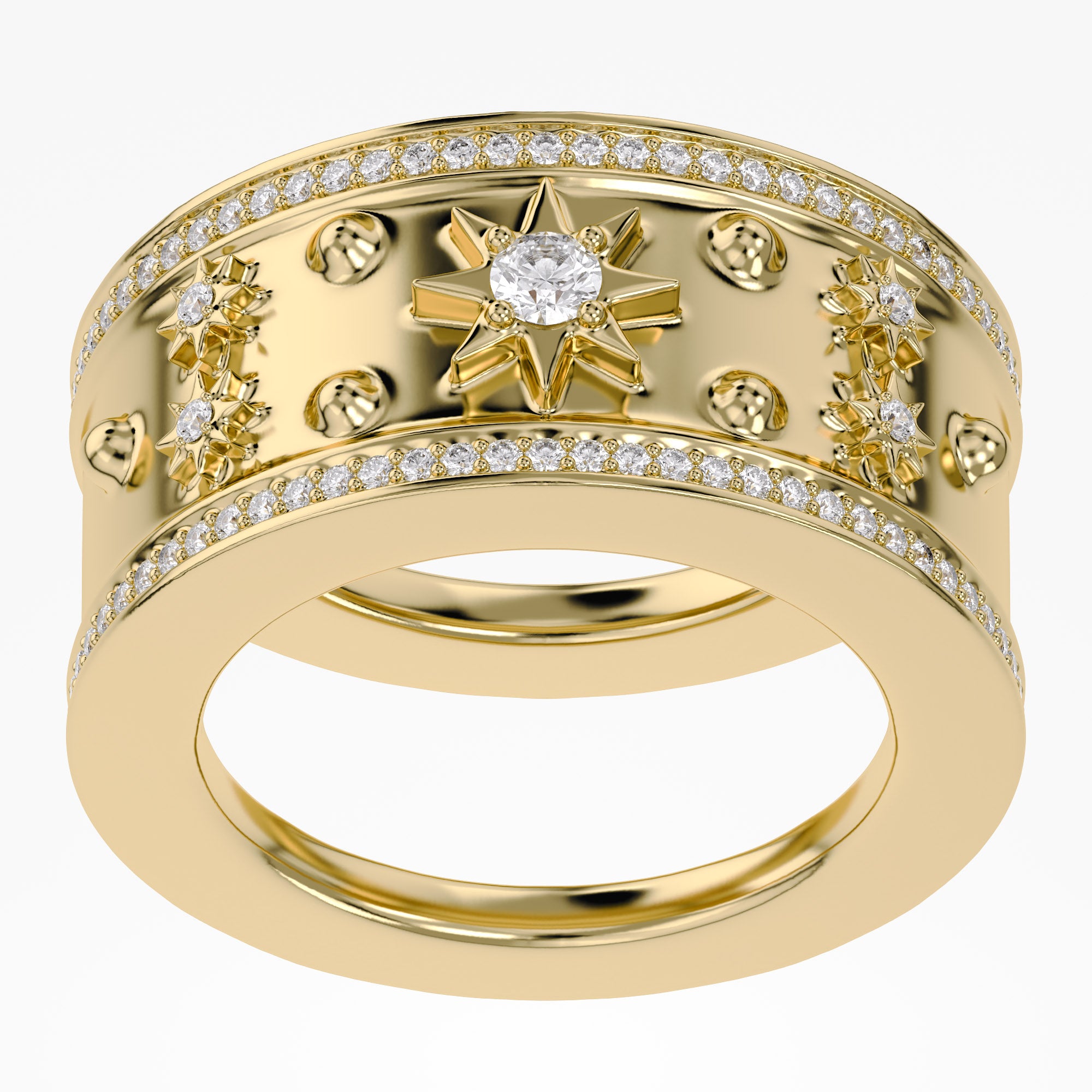 0.40 Carat Round Cut Lab Grown Diamond Oura Ring Jackets