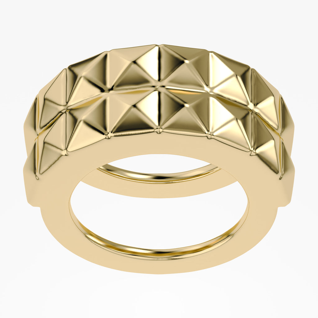Vintage Pyramid Gold Oura Ring Jackets