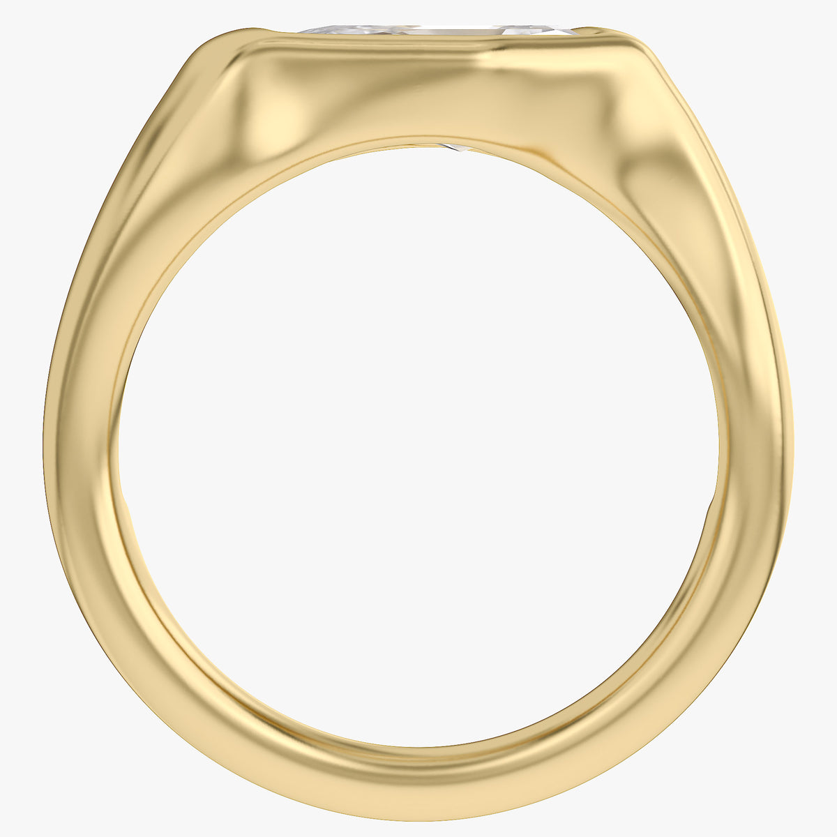 2.05 Carat Shield Shape Lab Grown Diamond Swirl Solitaire Ring