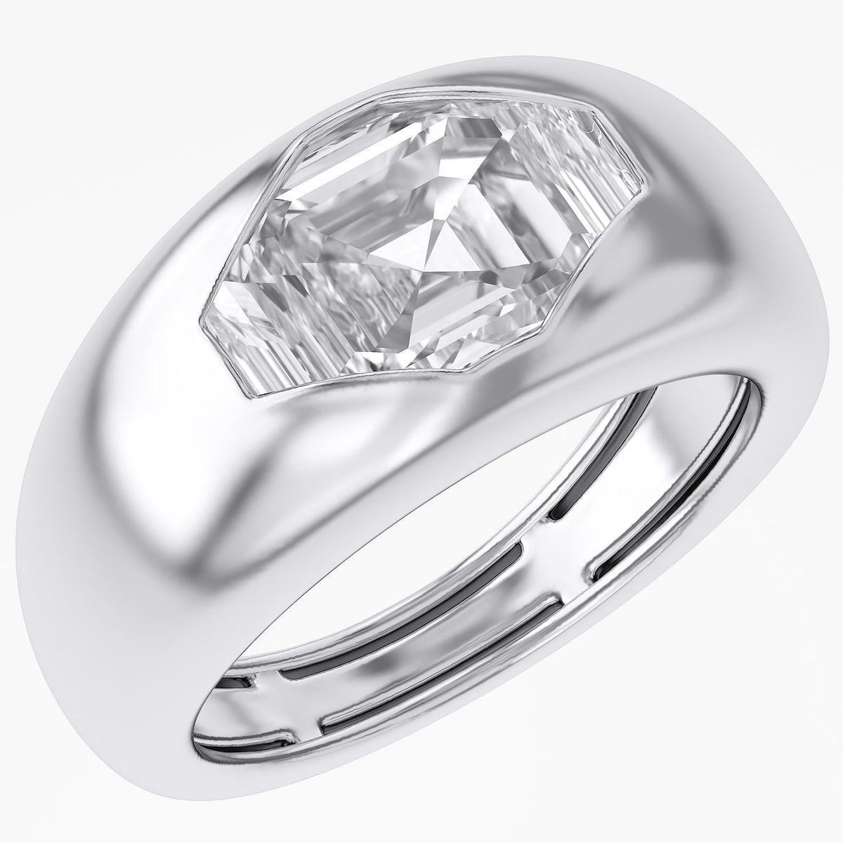 1.80 Carat Fancy - Cut Lab Grown Diamond  Pinky Ring