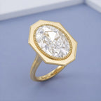 5.25 TCWOval Cut Lab Grown Diamond Engagement Ring
