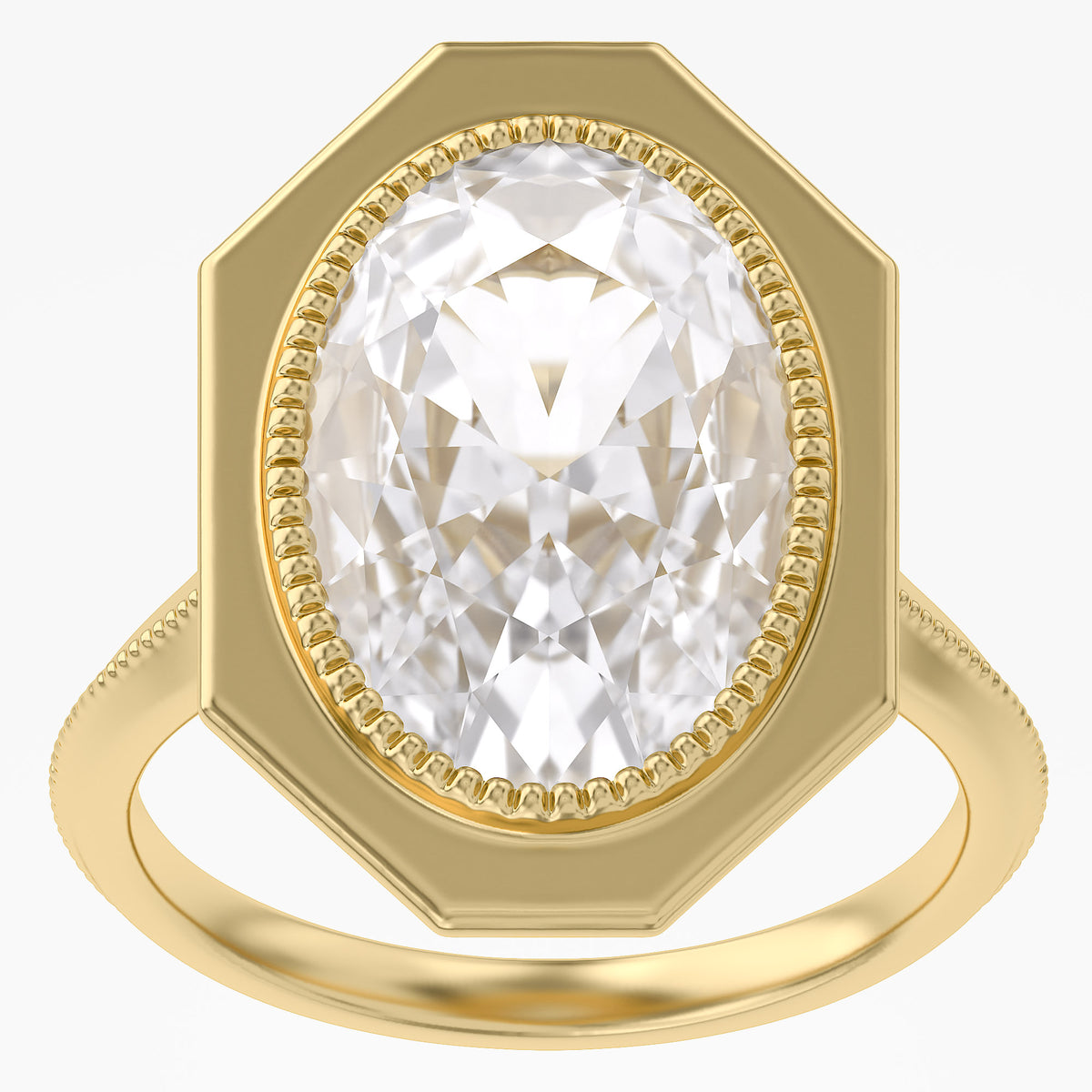 5.25 TCWOval Cut Lab Grown Diamond Engagement Ring