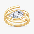 2.34 CTW Lab Grown Pear Shape Signature Diamond Ring