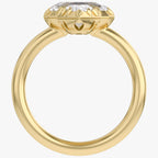 2.85 Carat Oval and Pear Shape Lab Grown 3 Stone Ring